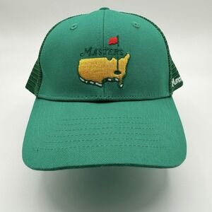 Masters Golf Hat Cap Green Masters Brand 100% Cotton Snapback Adjustable New